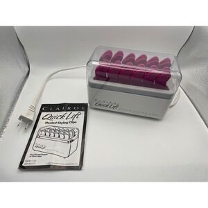 Clairol Quick Lift‎ Heated Styling Clips L-12 Hair Lifts Vintage With Manual